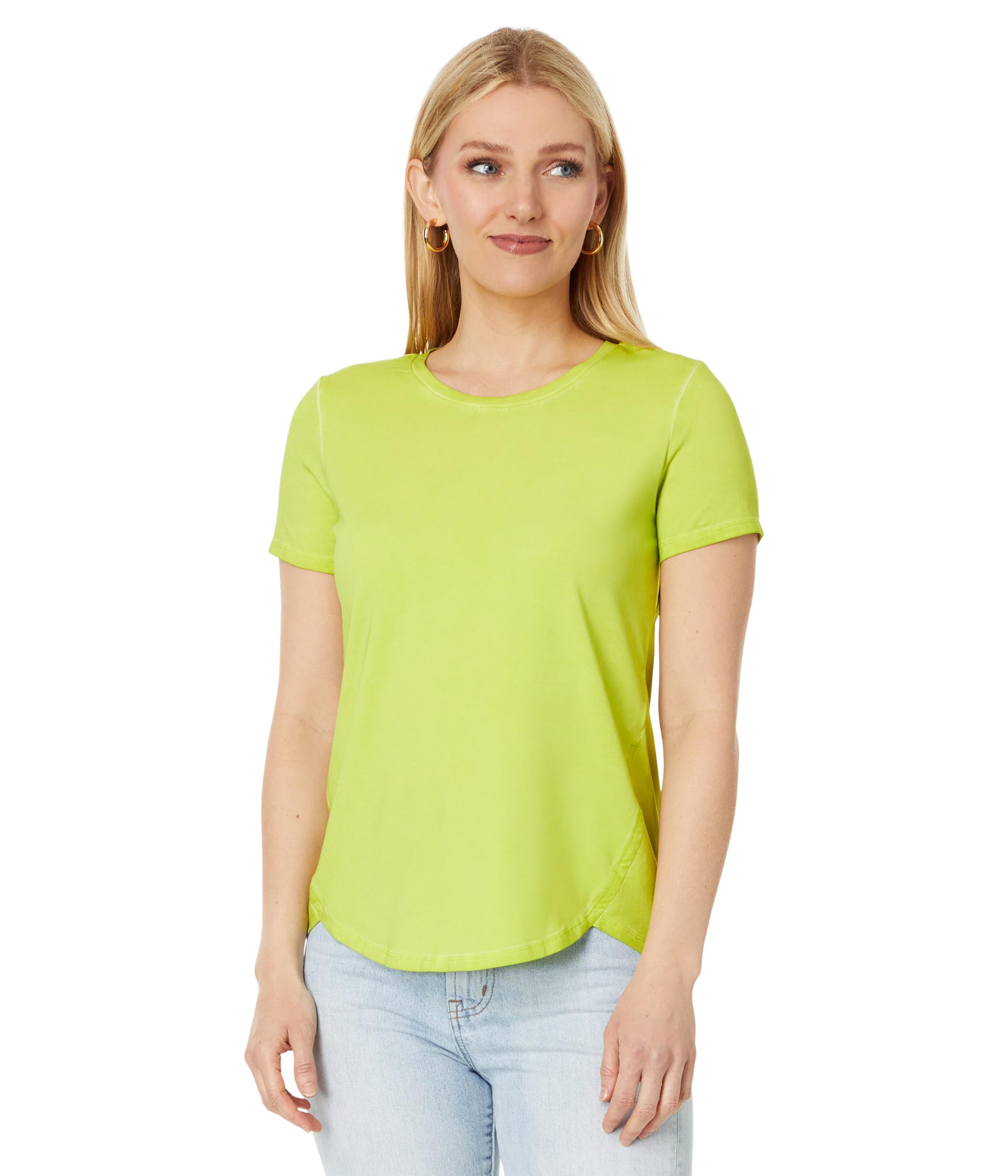 

Футболка NIC+ZOE Short Sleeve Shirt Tail Crew Tee, Grasshopper