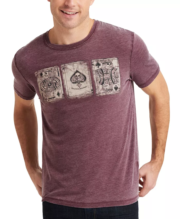 

Мужская футболка с коротким рукавом Poker Cards, модель Port Royle Burnout Lucky Brand, красный