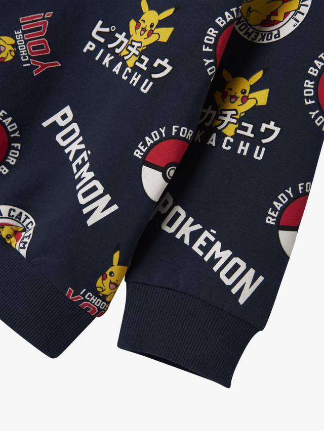 Детская толстовка Pokémon из хлопковой смеси NAME IT, Navy Blazer — фото 4