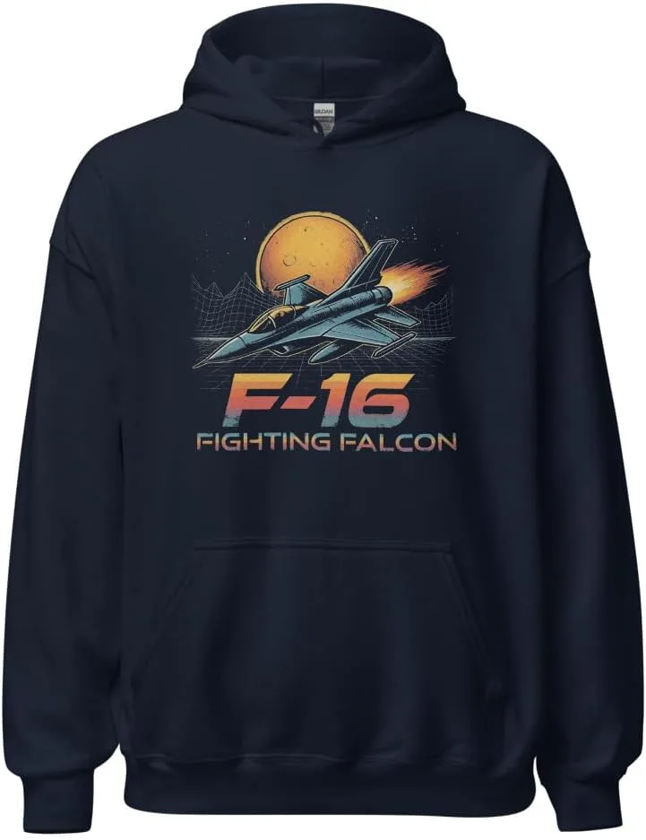 Толстовка F-16 Fighting Falcon — ретро-пуловер с истребителем