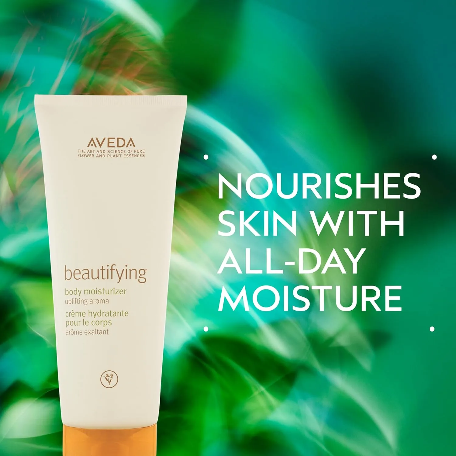 Aveda Beautifying Body Lotion, насыщенный крем для тела с сертифицированным органическим маслом ши, бодрящий аромат розмарина, сертифицированной органической лаванды и бергамота, 200 мл, olive — фото 2