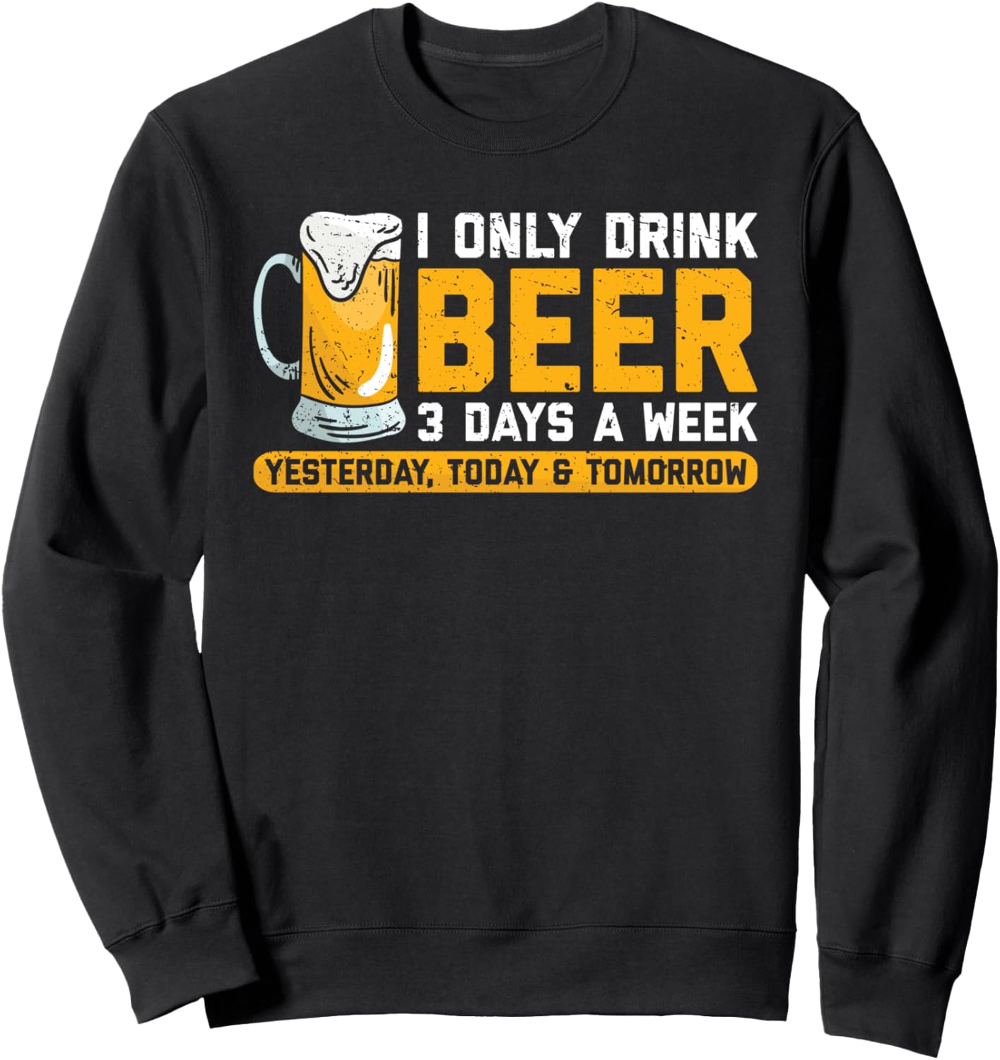 

Футболка «Пейте пиво 3 дня в неделю» Funny Beer Lover Apparel Men Women, черный