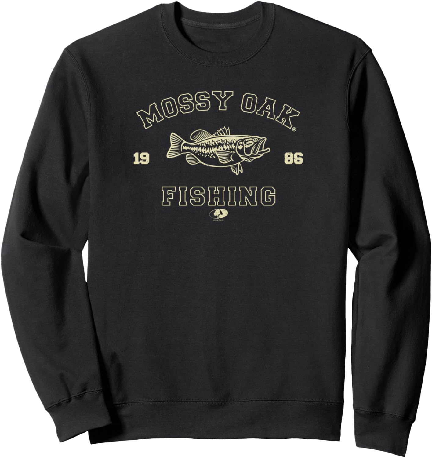

Толстовка с логотипом Mossy Oak Fishing 1986 Built For The Bite Fish, черный