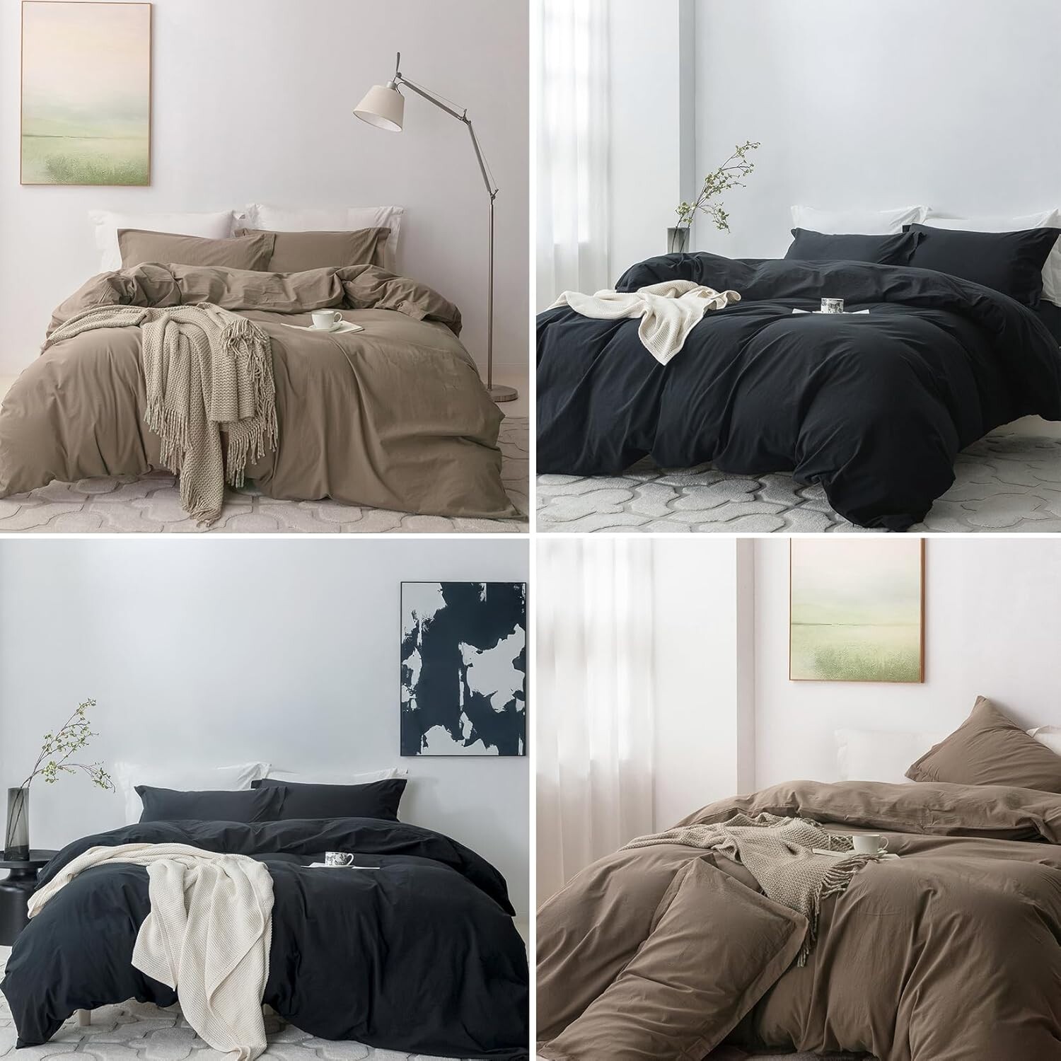 

Комплект постельного белья, большой размер Queen Size, 2 пододеяльника + 4 наволочки BDEAR