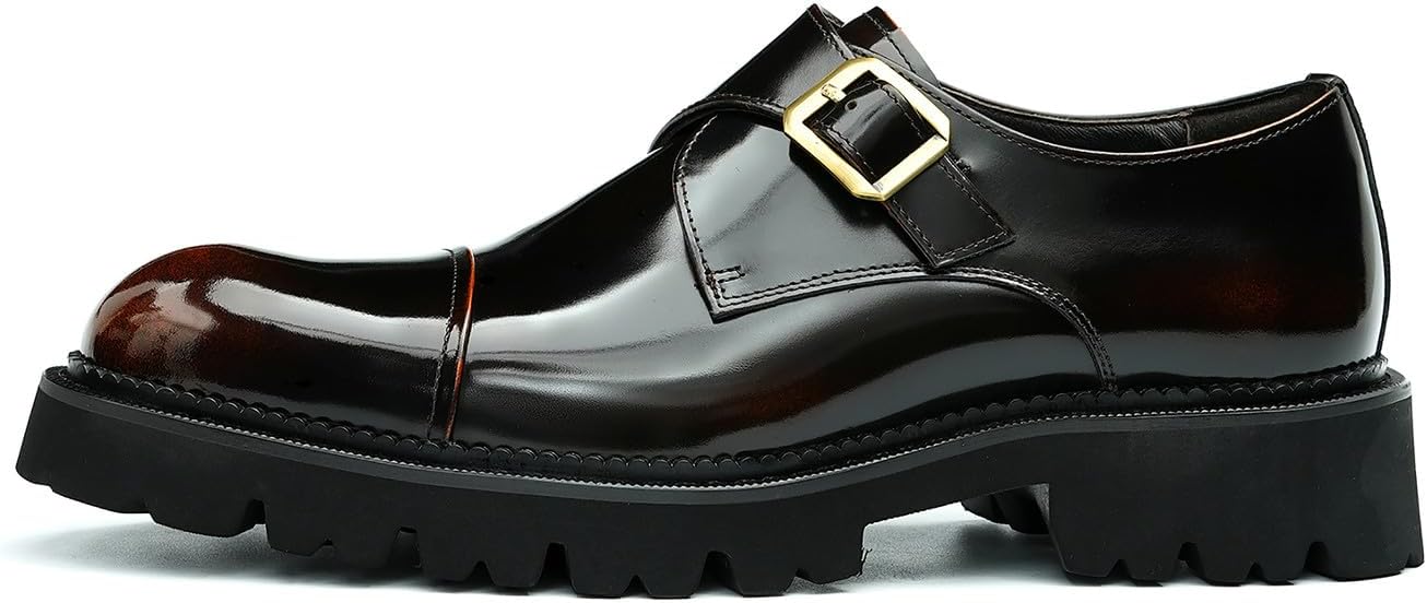 Мужские лоферы Santimon Mens черного цвета, кожаные туфли на беду для мужчин, повседневная бизнес-мода, лоферы с пряжкой, летняя обувь — фото 2