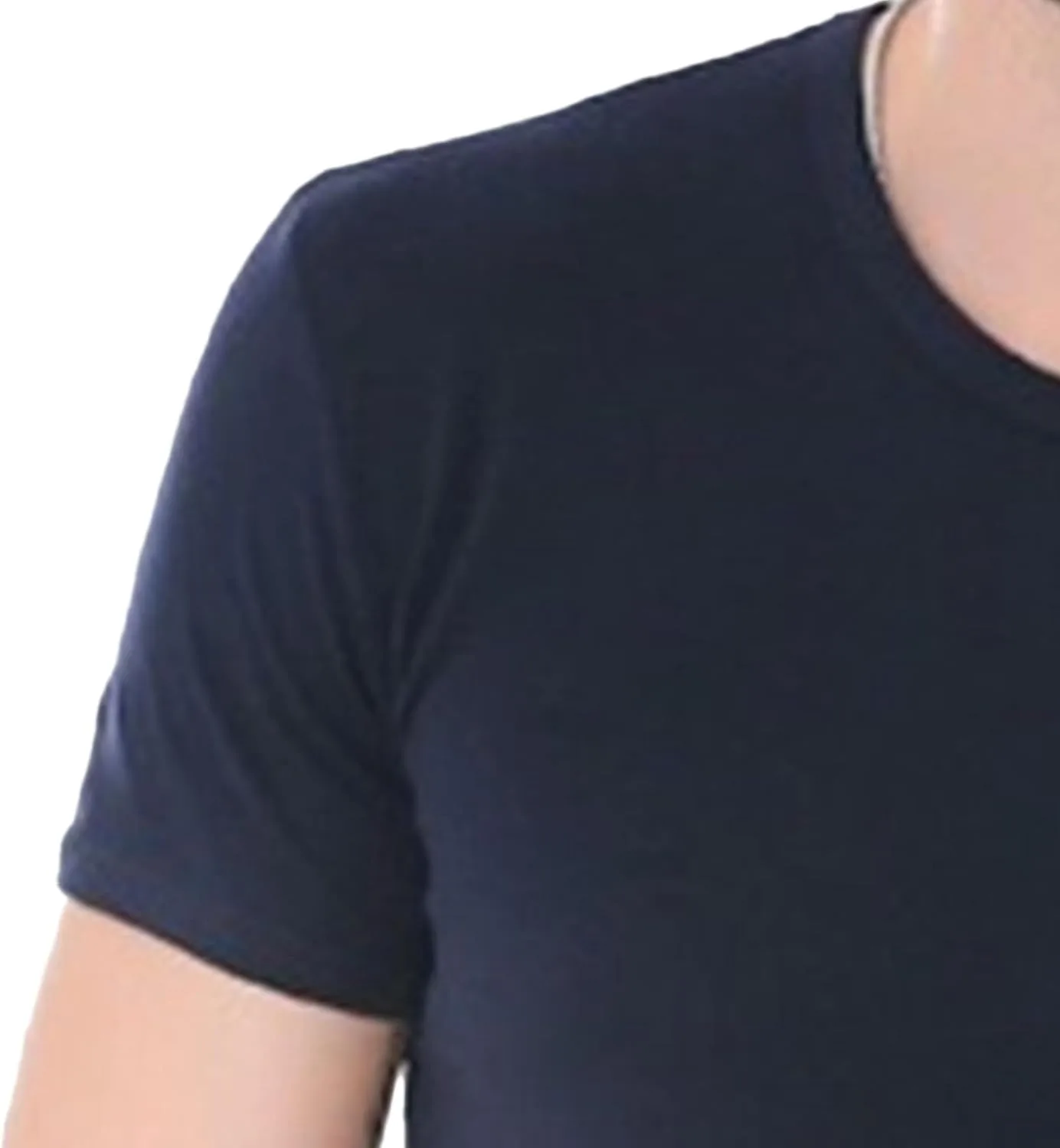 Мужская футболка из мягкого хлопка Stay Tucked, Casual, Slim Fit, короткий рукав, V-образный/круглый вырез — фото 3