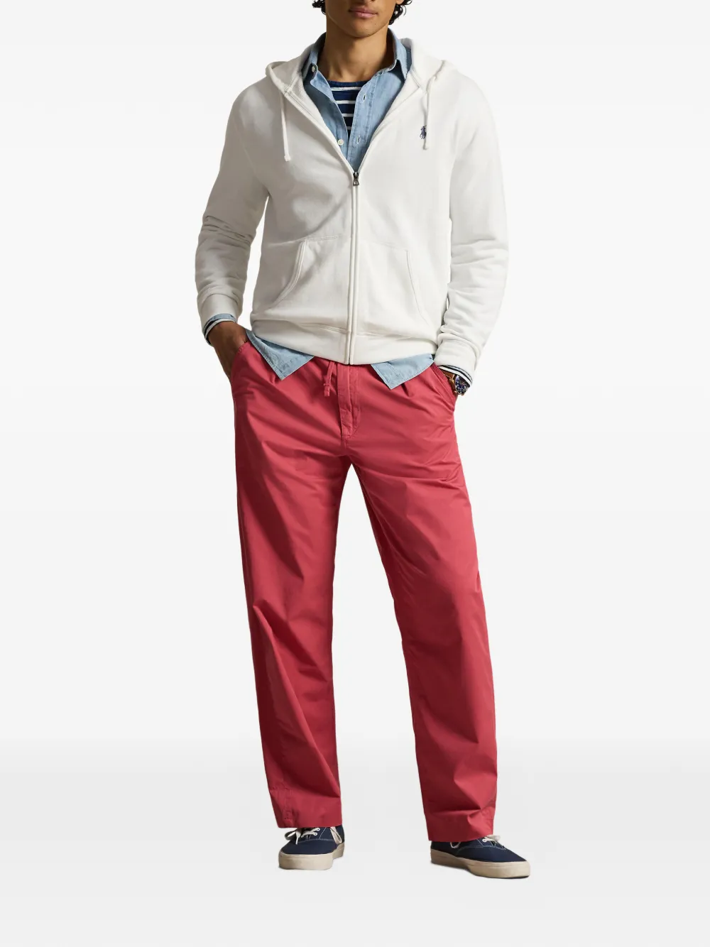 Плиссированные брюки на резинке POLO RALPH LAUREN, розовый — фото 2