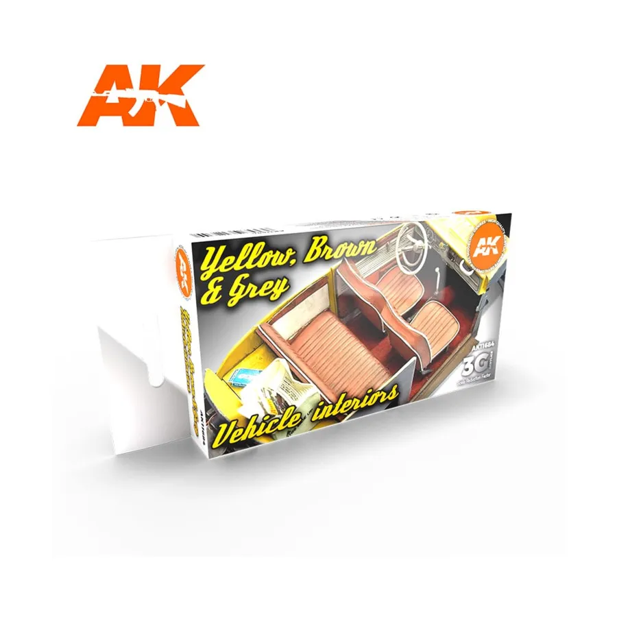 

Желтый, коричневый и серый салон автомобиля, 3rd Gen Acrylic Paint Sets