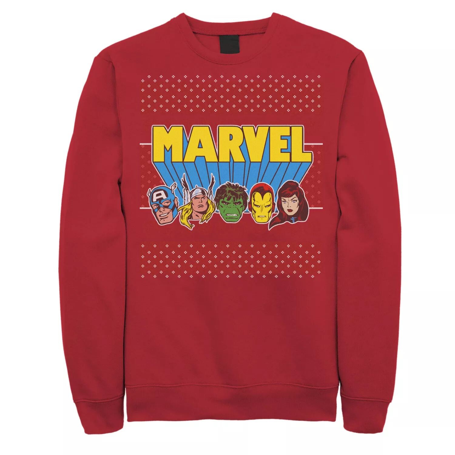

Мужской классический свитшот «Ugly Christmas» с изображением Мстителей Marvel