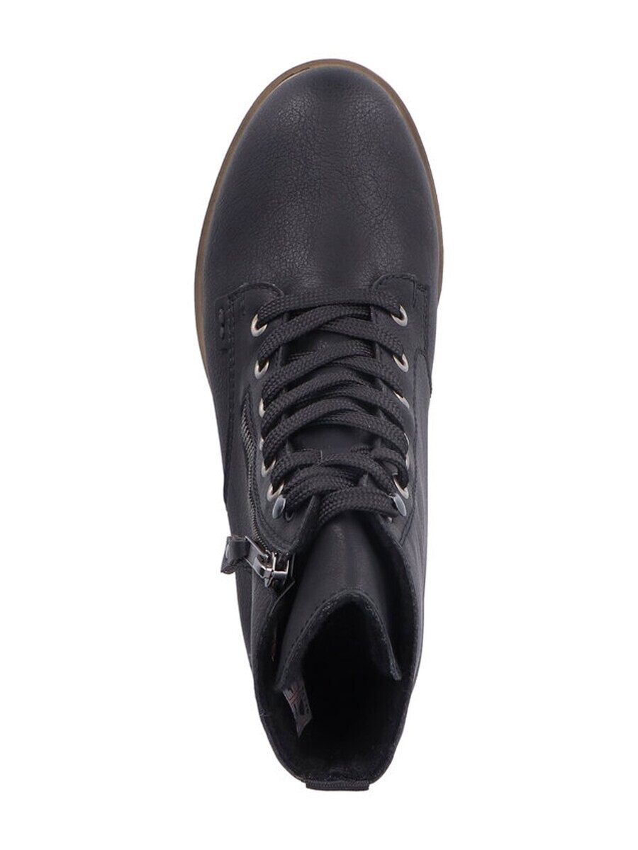 Ботинки женские Rieker Lace-Up Ankle Boots на шнуровке и с молнией, черный — фото 4