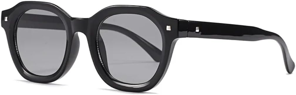 

Роскошные солнцезащитные очки большого размера для женщин и мужчин, винтажные, в стиле панк, хип-хоп, с заклепками, защита от УФ-излучения UV400 (черные) TVTBBVV, Black Black