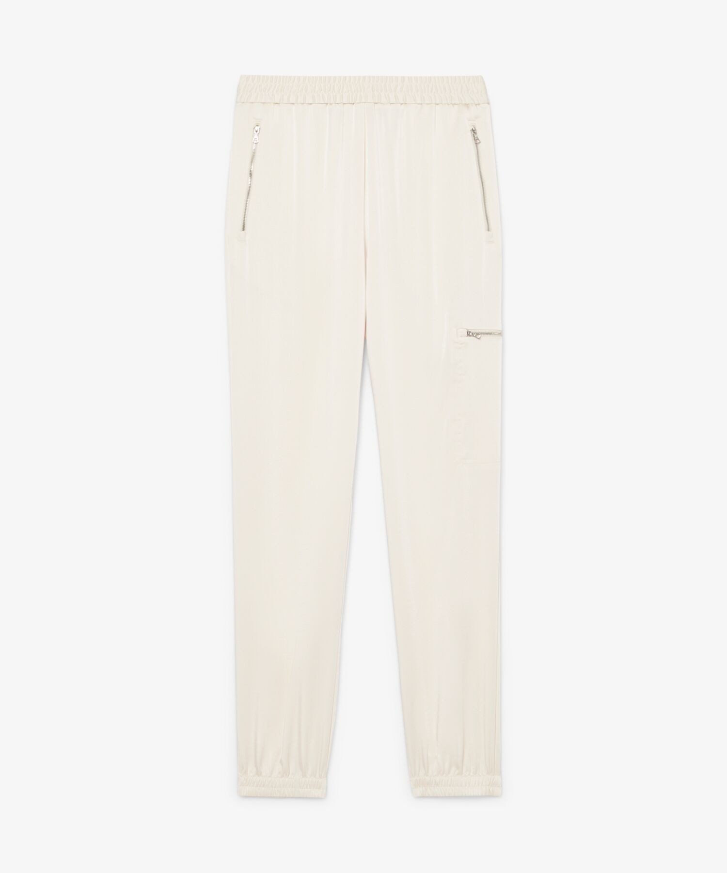 Спортивные брюки Lacoste Silky Face, off white — фото 4