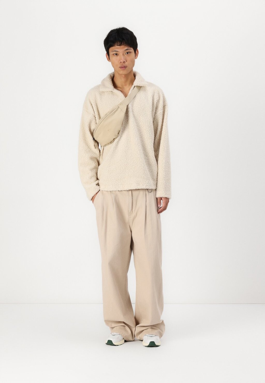 

Флисовый джемпер JORAVONDALE SPLIT NECK Jack & Jones, бежевый