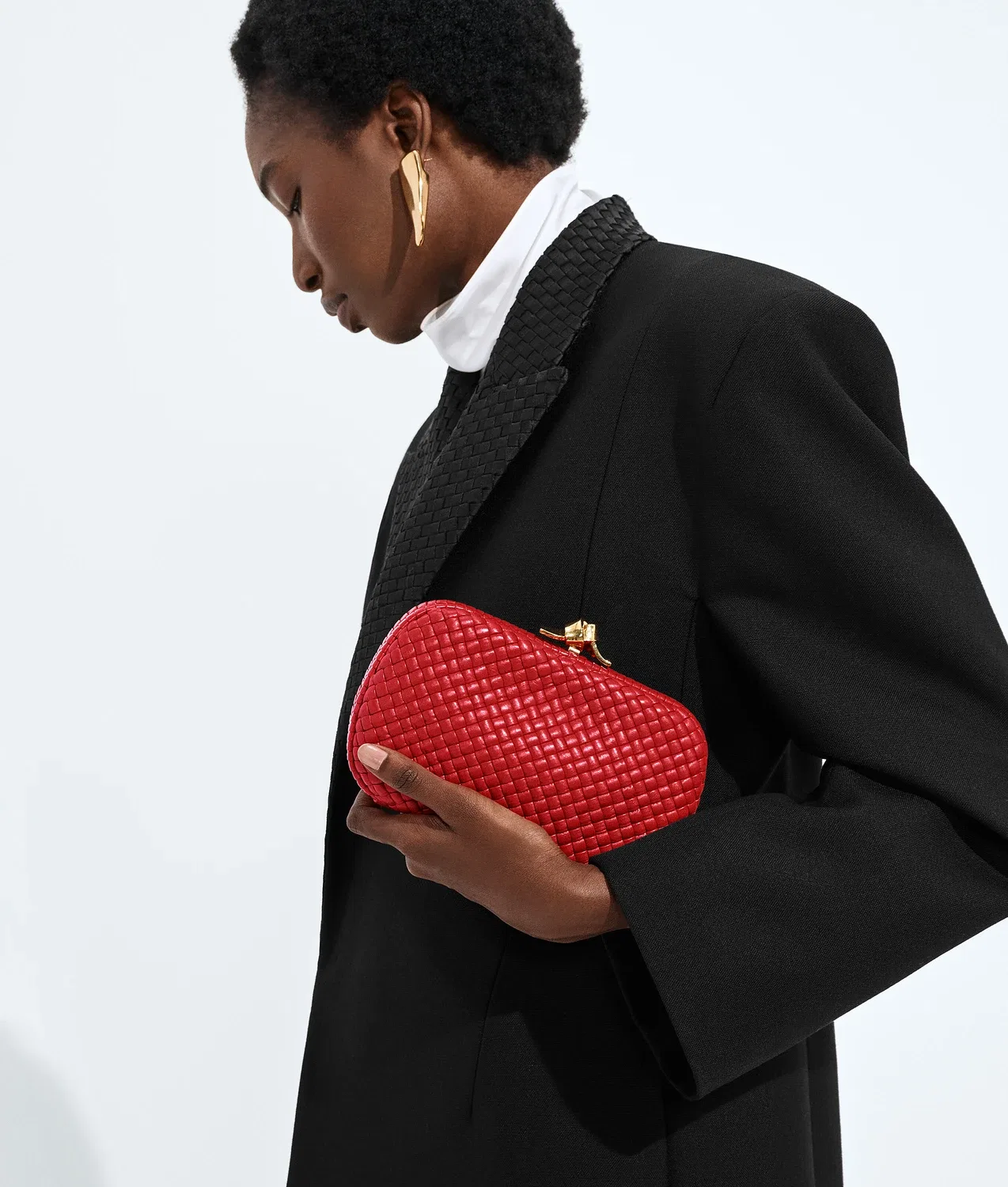 Мягкий Узел BOTTEGA VENETA, красный — фото 2