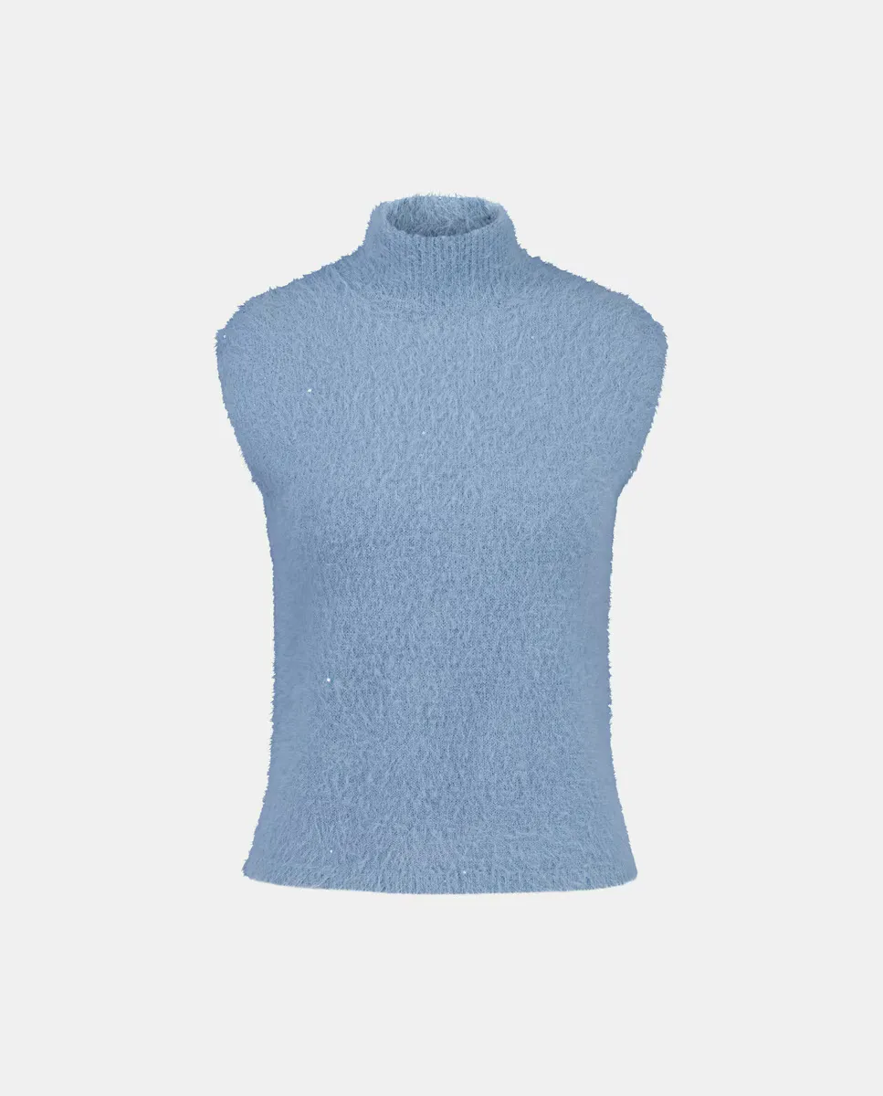 

Женский свитер без рукавов с пайетками Easy Wear, голубой