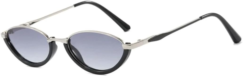 

Солнцезащитные очки с защитой UV400 | Маленькая оправа «кошачий глаз» из металла | Для женщин и мужчин | Для занятий спортом на открытом воздухе и вождения DSVIGF, Black Gradient Gray