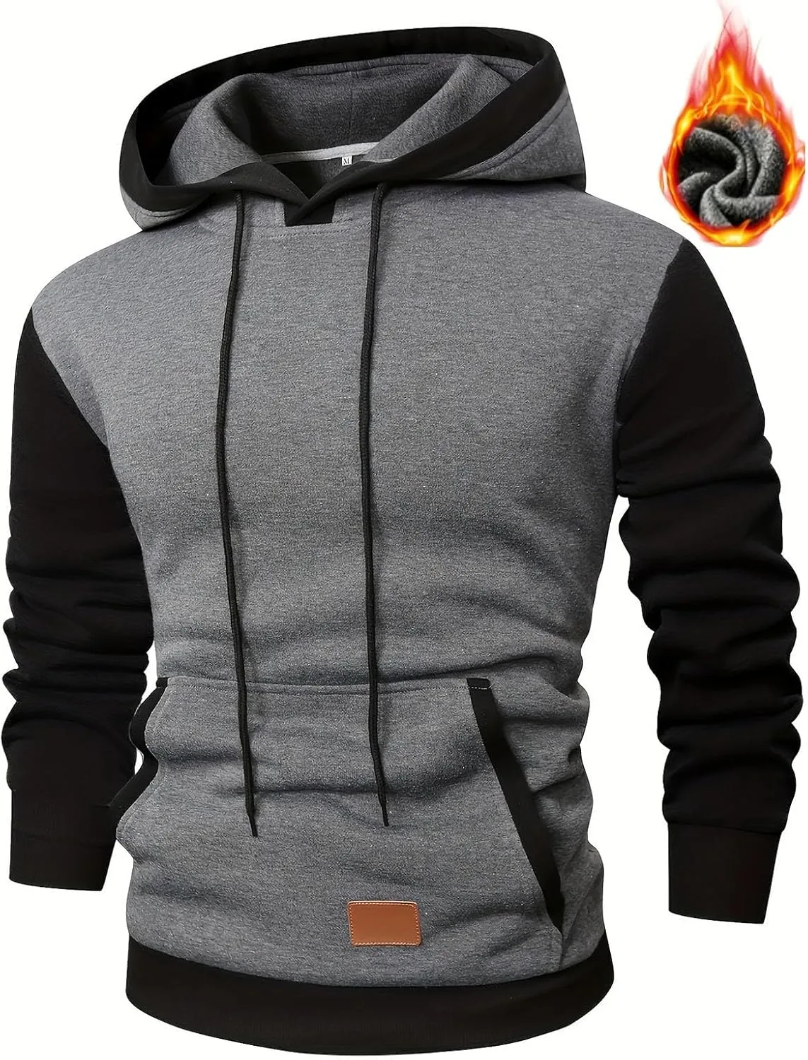 Толстовка с капюшоном Fleece для мужчин, Long Sleeve, Color Block — фото 3