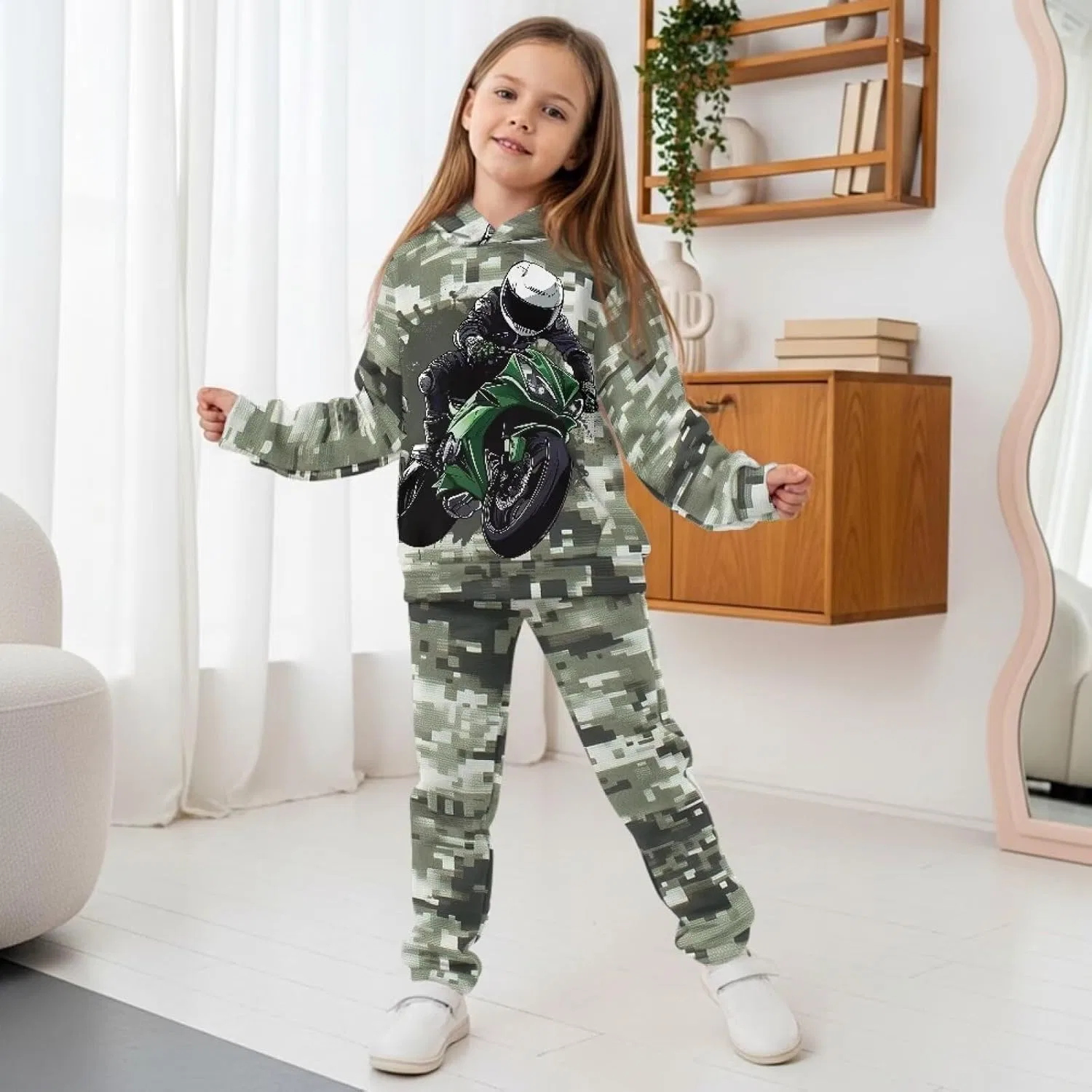 Детский спортивный костюм с камуфляжным принтом DISNIMO, Camo Motorcycle — фото 4