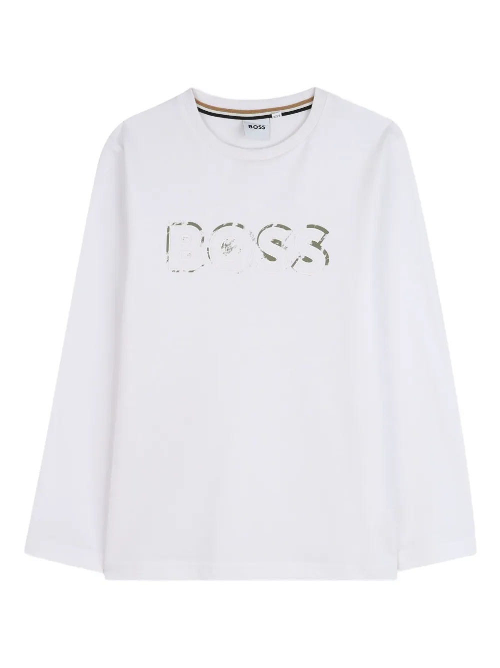 

Лонгслив с логотипом BOSS Kidswear, белый