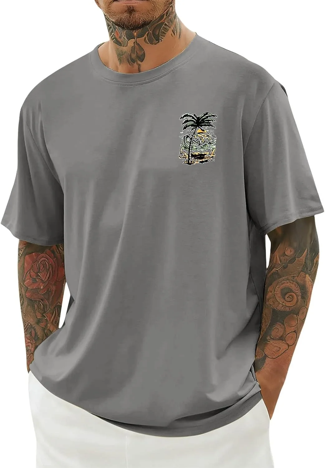 

Футболка с принтом пальмы