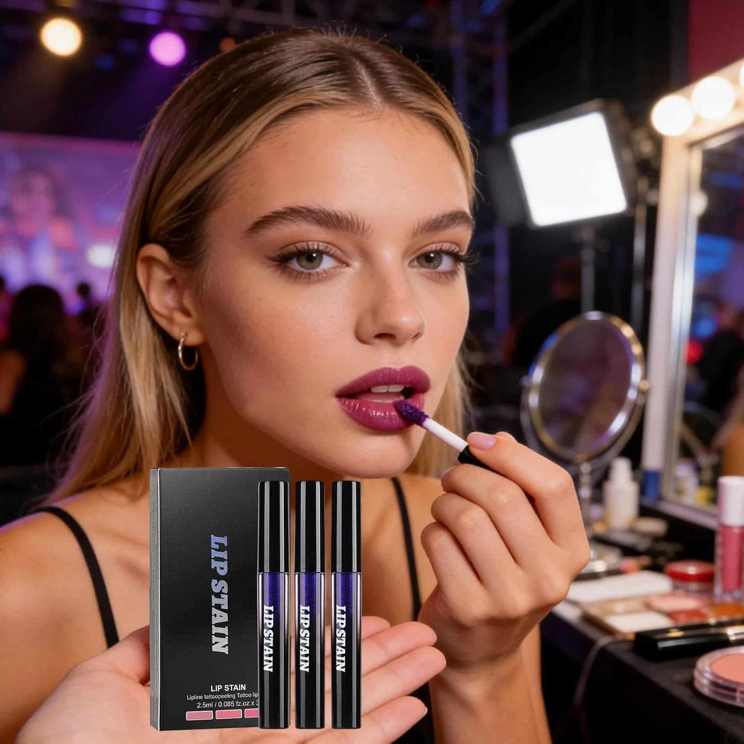 Тинт для губ Peeling Lip Stain, 3 шт, водостойкий, белый — фото 3
