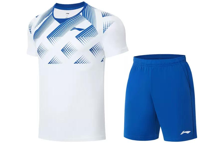 

Комплект бадминтонной формы LiNing Badminton Series, унисекс, стандартный, белый/темно-синий