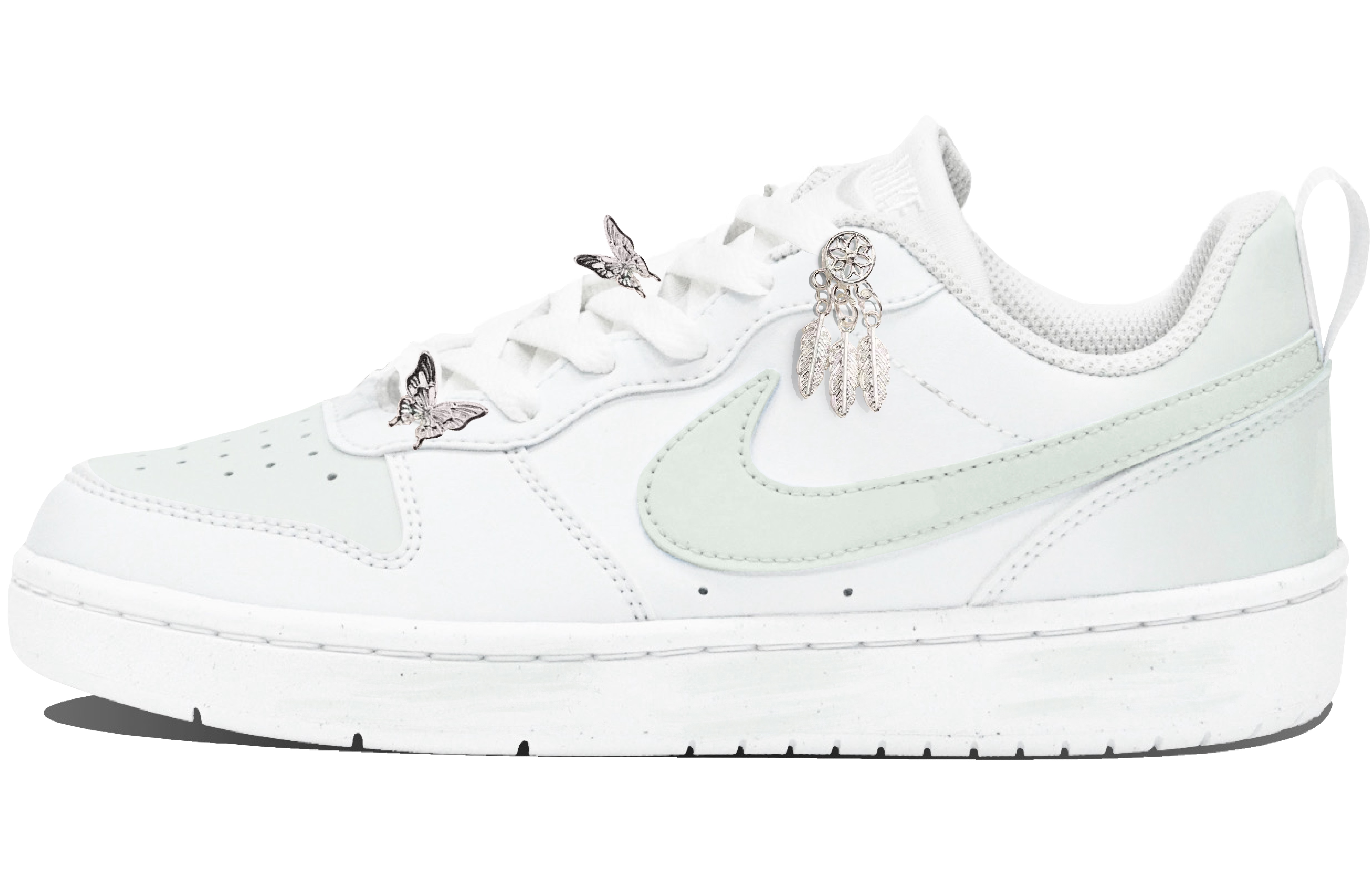 

Кроссовки Nike Court Borough Skateboard Shoes Women's Low-Top White/Green, Зеленый, Кроссовки Nike Court Borough Skateboard Shoes Women's Low-Top White/Green