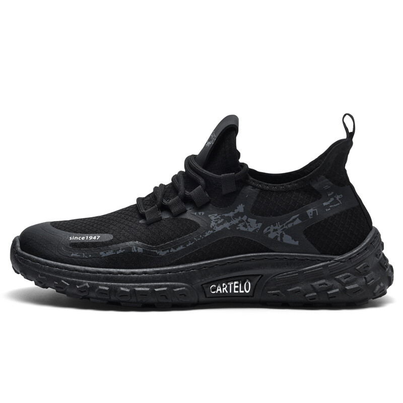 

Кроссовки CARTELO/Catilla crocodile Lifestyle Shoes Men Mid-top Black, черный