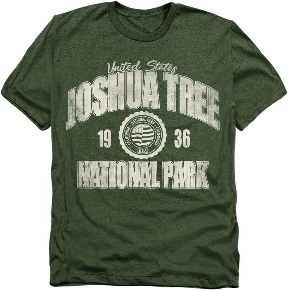 

Футболка Unisex Adult Heather с датой основания национального парка Джошуа-Три Popfunk