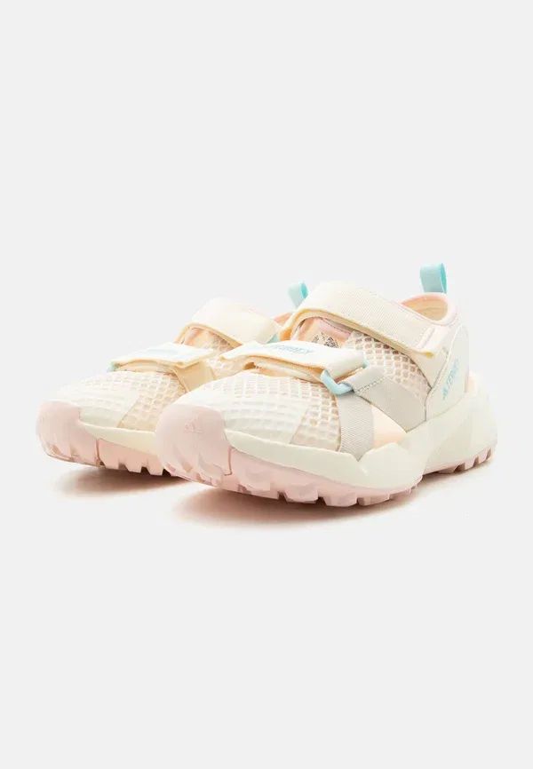 Сандалии прогулочные Hydroterra Adidas Terrex, кремово-белый/розовый/полупрозрачный аква — фото 2