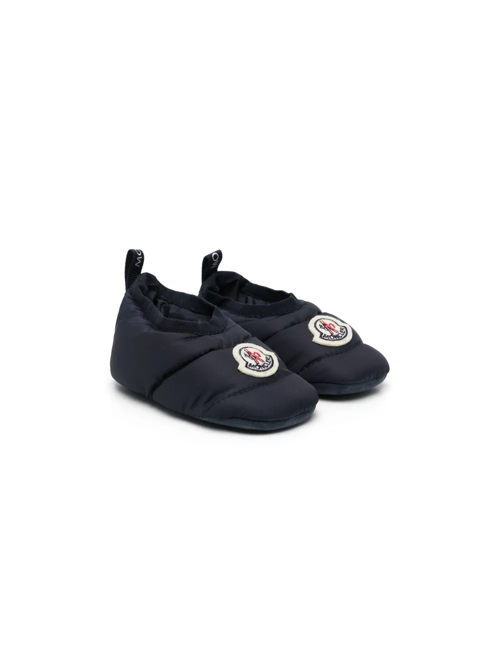 

Балетки с нашивкой-логотипом Moncler Enfant, синий