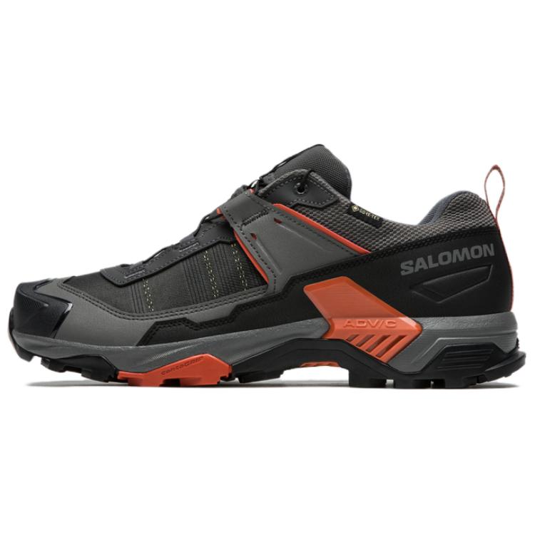 

SALOMON Мужские кроссовки для походов X ULTRA 5 с износостойкой поддержкой и дышащими низкими вставками, цвет асфальтово-серый