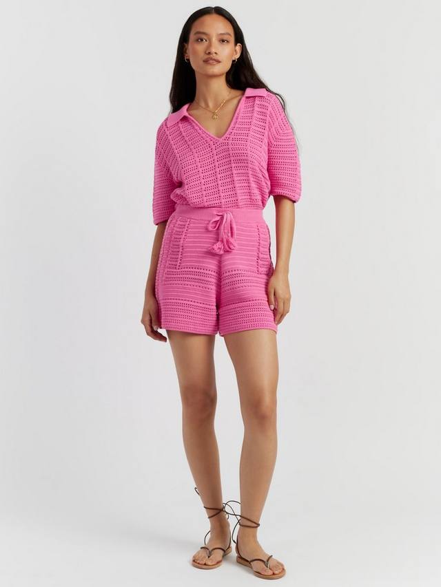 

Хлопковые шорты крючком Chinti & Parker, Vivid Pink