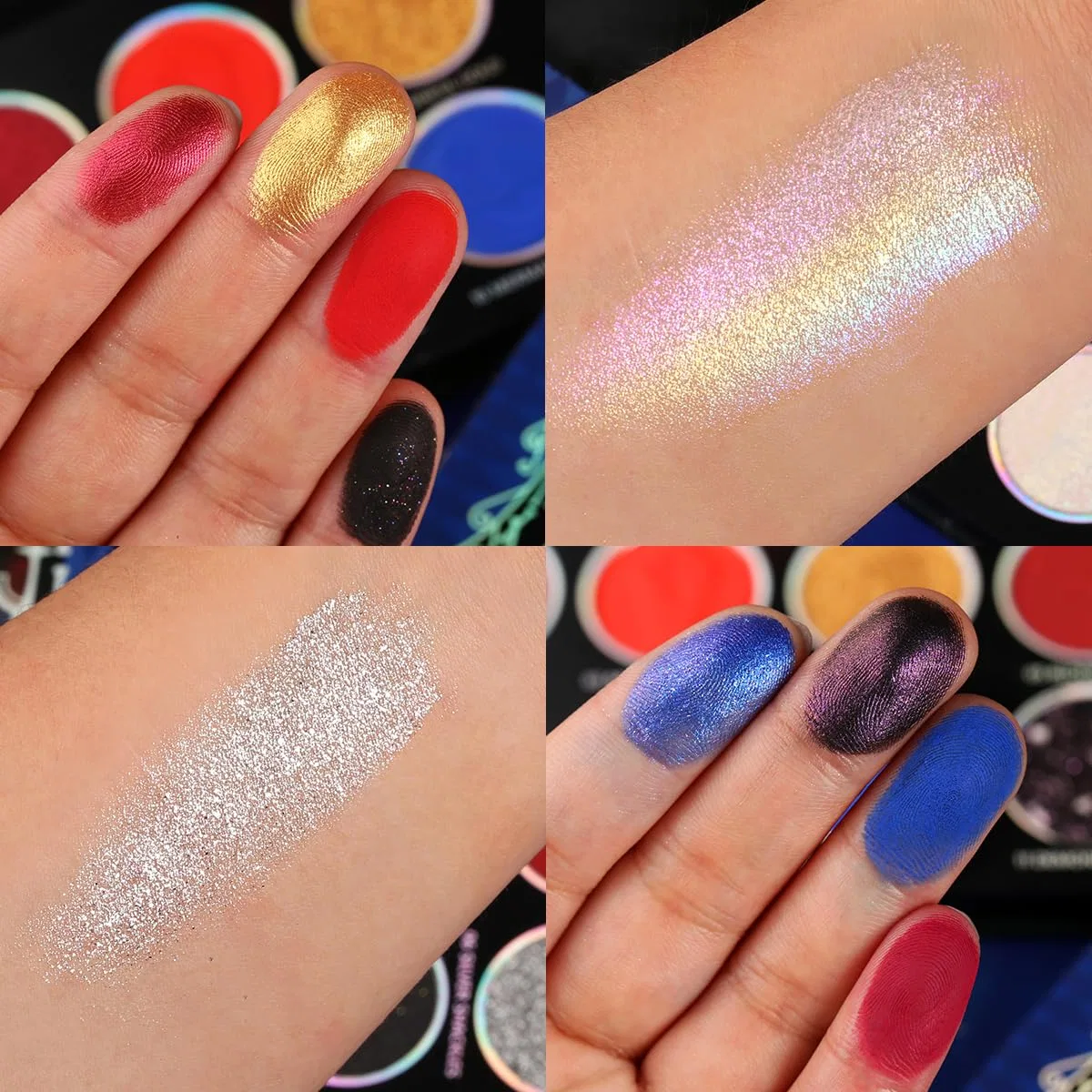 Палетка теней для век «Gothy Eyeshadow Blue Red Palette» от Make-Up Eyeshadow Cypedo — фото 3