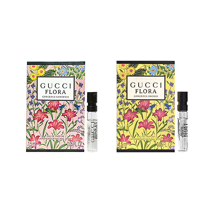 Набор пробников духов dreamy collection, два флакона, парфюмерная вода eau de parfum, туалетная вода eau de toilette, композиция potpourri accord, 1,5 мл + 1,5 мл GUCCI — фото 2