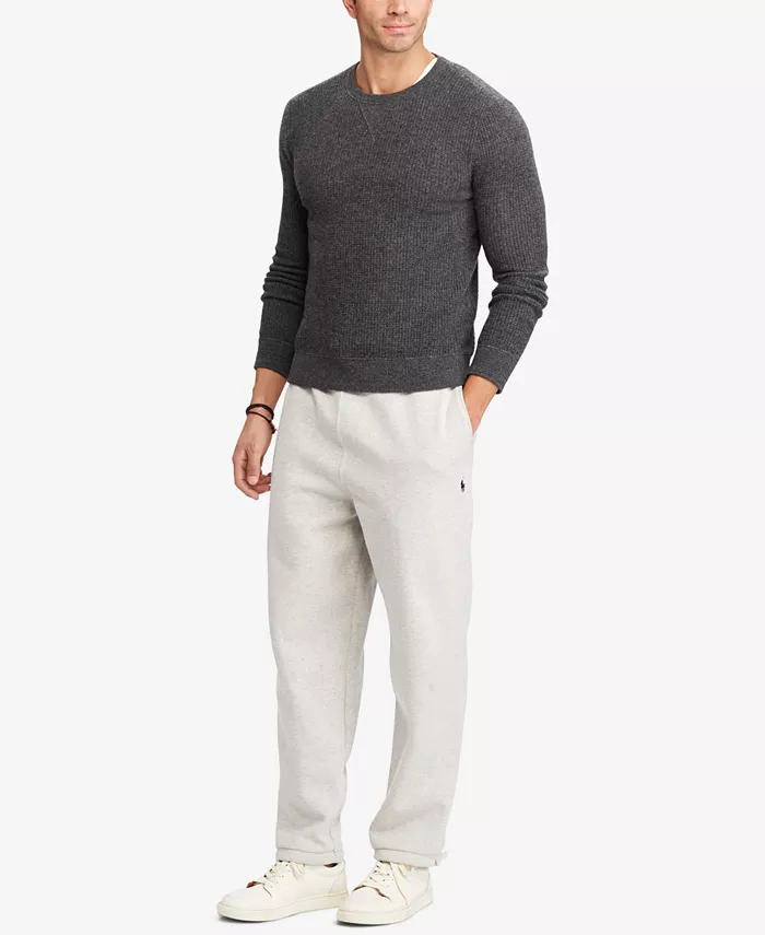 Мужские утепленные спортивные брюки Signature Fleece Big & Tall Polo Ralph Lauren, коричневый/бежевый — фото 4