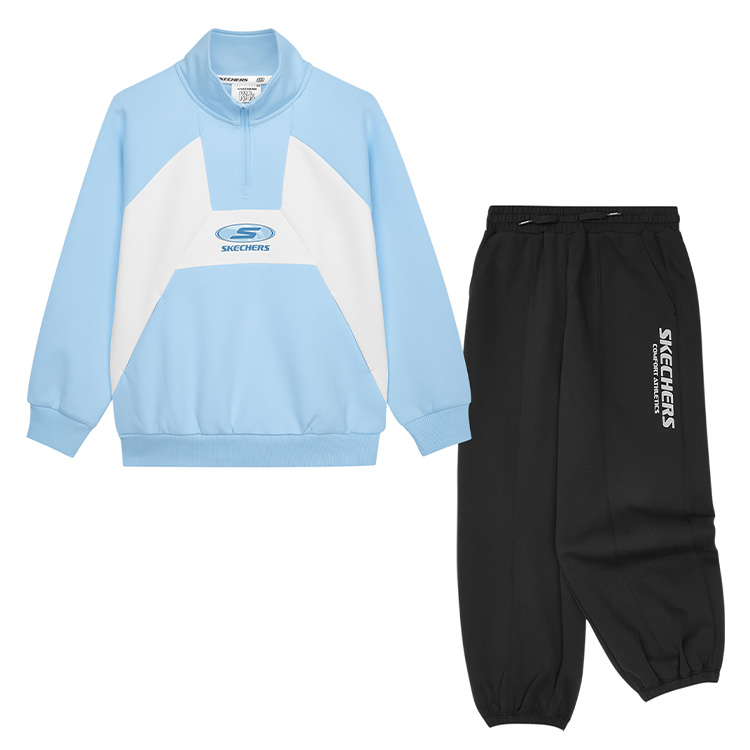 

Повседневная спортивная одежда Comfort Sports And Leisure Series для подростков Skechers, синий/черный