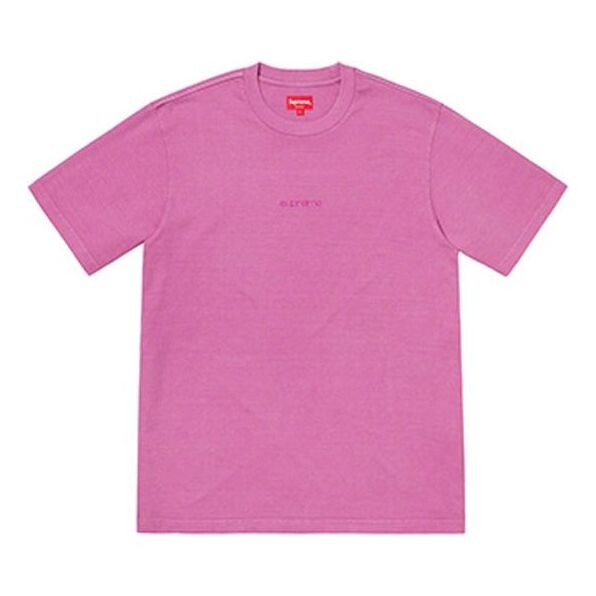 

Футболка ss19 overdyed tee washed distress short sleeve purple Supreme, фиолетовый