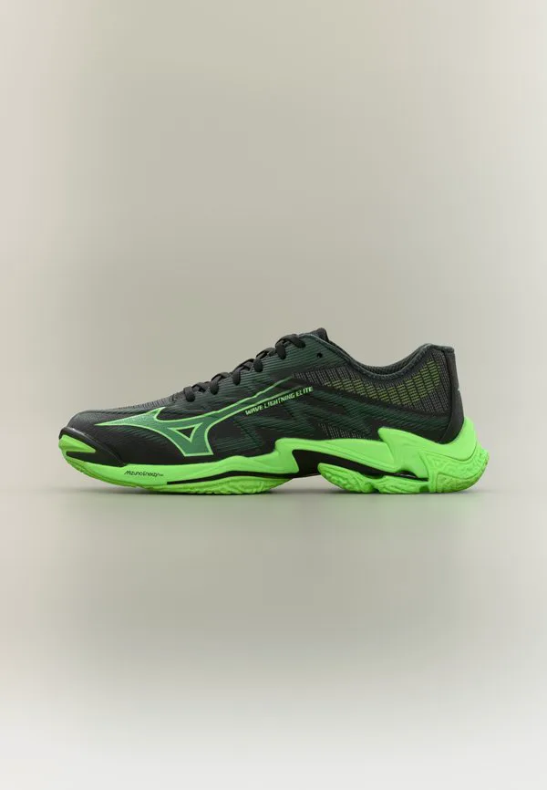 Волейбольные кроссовки wave lightning elite Mizuno, Black/Glowing Apple/Mandarin Orange