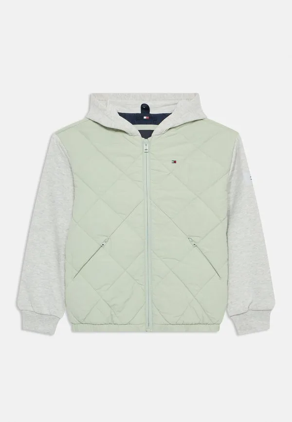Смешанная техника стеганой куртки, легкая куртка Tommy Hilfiger, Misty Sage