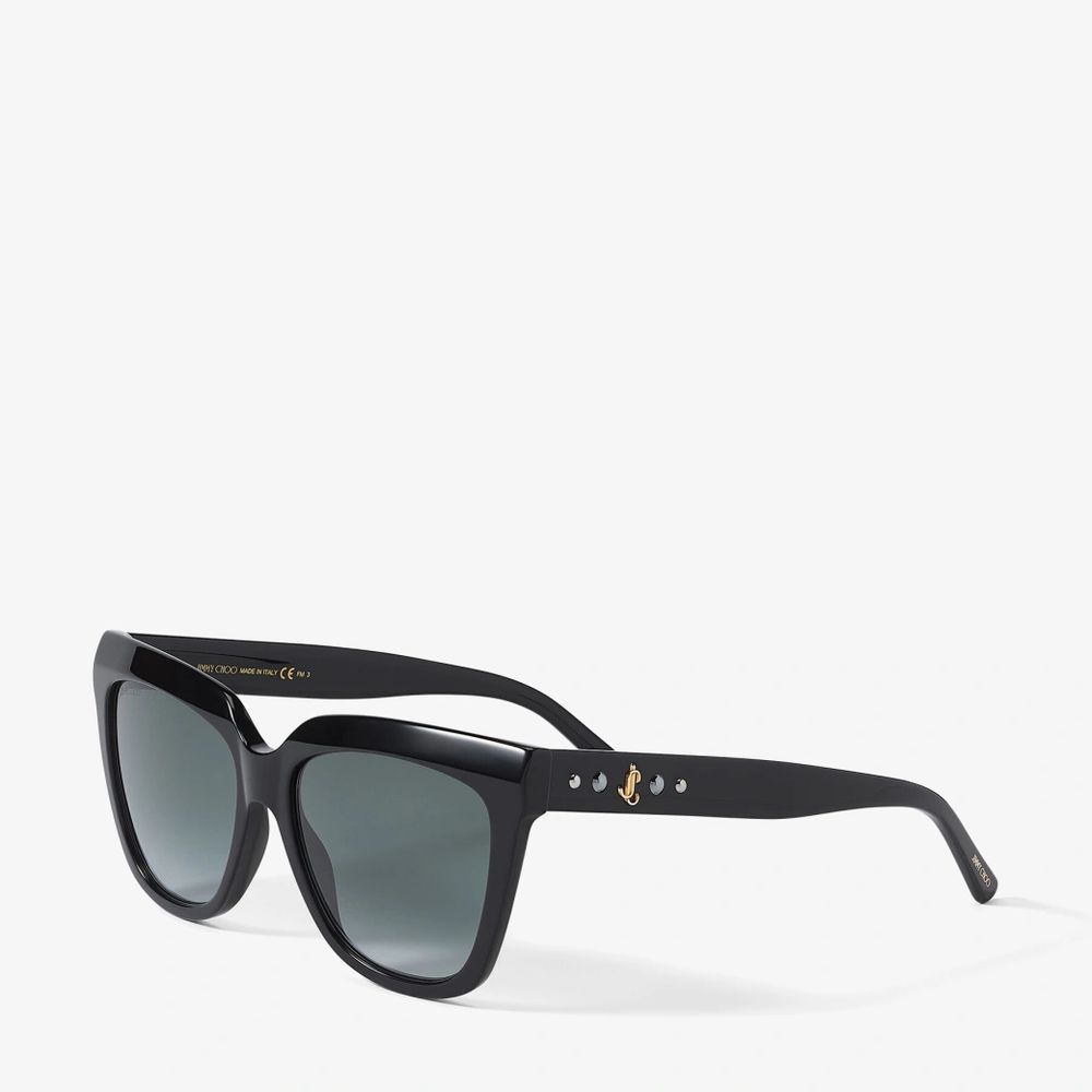 

Черные ацетатные солнцезащитные очки Jimmy Choo Eyewear