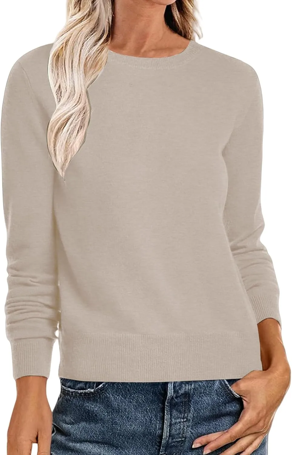 

Женская кофта-пуловер с длинным рукавом, свободный крой, легкая Nkgra