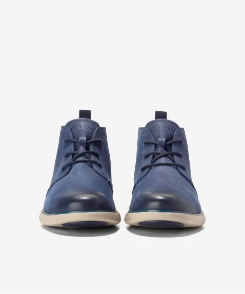 Ботинки чакка бренда Cole Haan из кожи, синие — фото 3