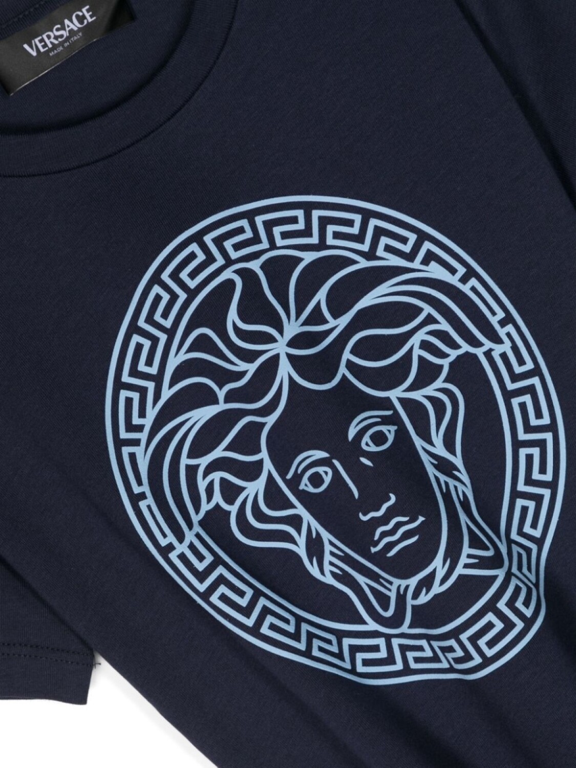 Versace Kids футболка с принтом Medusa Head, синий — фото 3