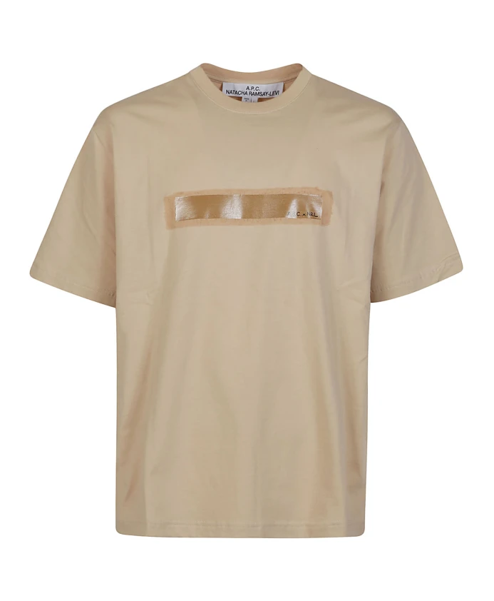 

Джинсовая футболка A.P.C., бежевый