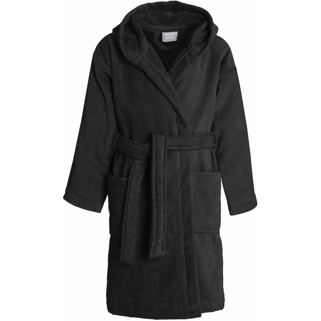 

Детский халат для купания Pure, 1 шт., с длинными рукавами, с накладными карманами Seahorse, антрацит