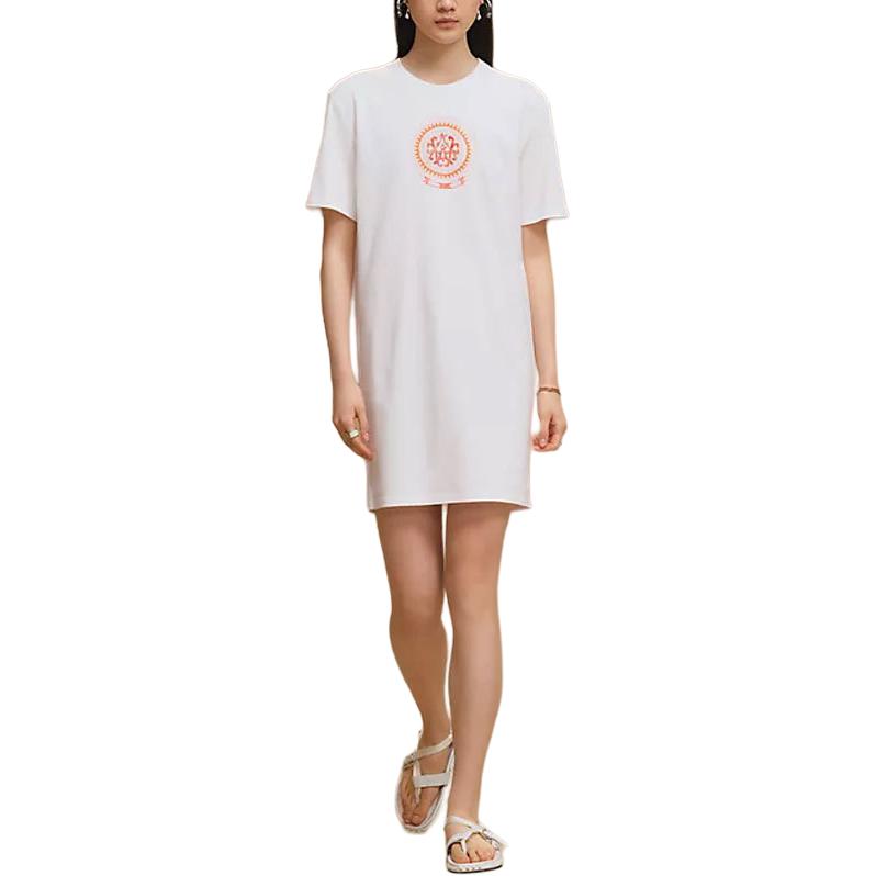 

HERMES FW25 Платье с коротким рукавом женское белое