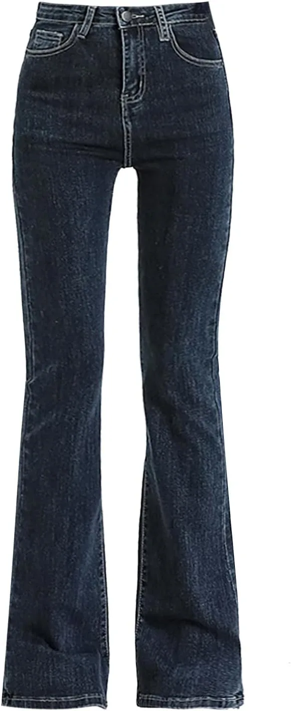 

Женские джинсы Bell Bottom Flare Pull On High Waisted Stretch Denim JOFOW