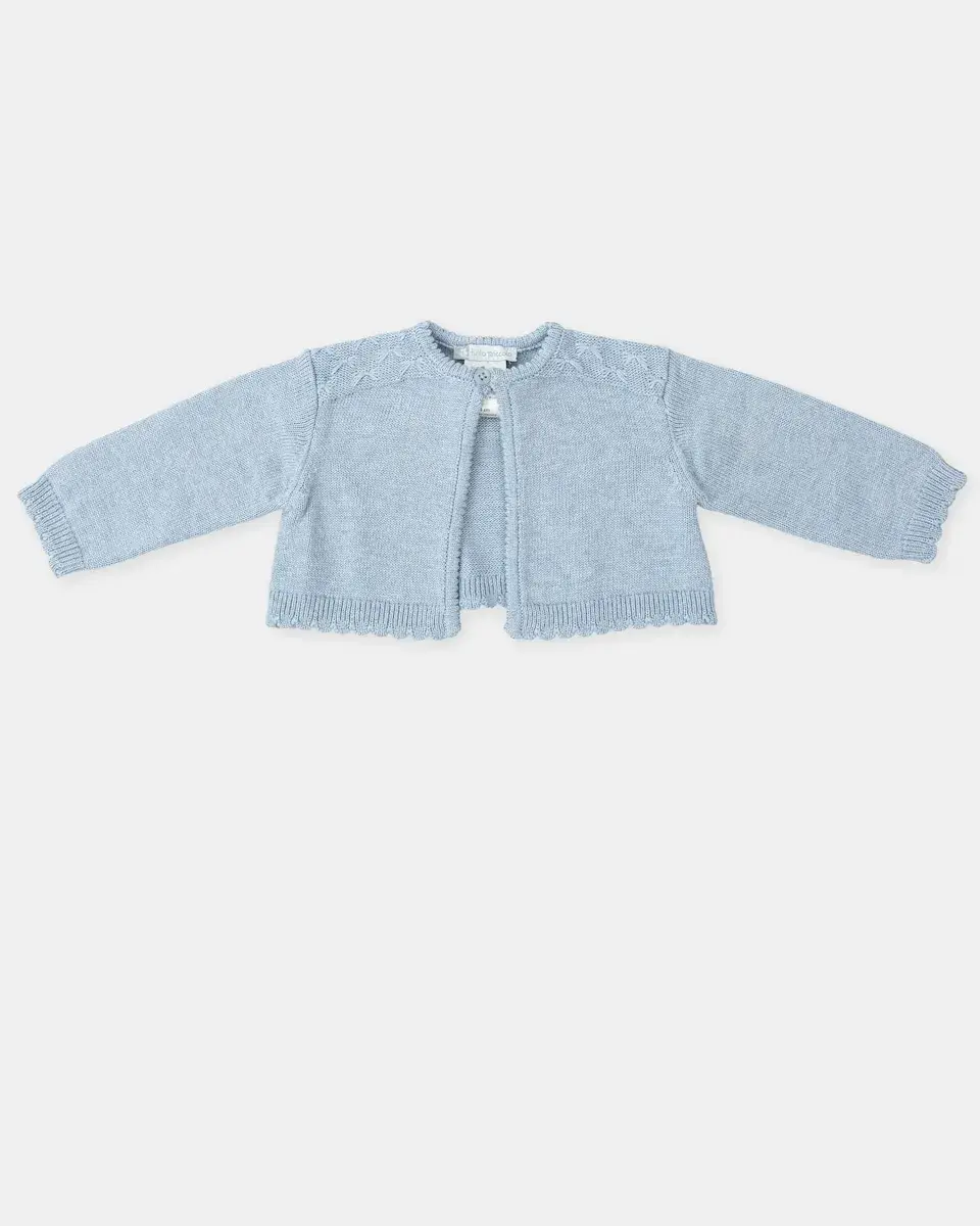 

Детская вязаная кофта Tutto Piccolo, светло-голубой