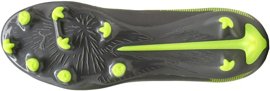 Футбольные бутсы Puma Mens Ultra Play Firm для игры на твердом искусственном газоне, серебристый/желтый — фото 4